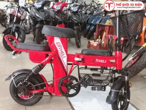 Xe đạp điện Oftheli màu đỏ